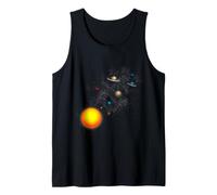 Solar System Planets, Earth, Sun, Space Science Kids, Adults Tank Top