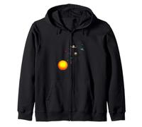 Solar System Planets, Earth, Sun, Space Science Kids, Adults Zip Hoodie