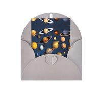 Solar System Planets Greeting card, blank inner page, includes envelope, 10 cm x 15 cm, for anniversary and party invitations.