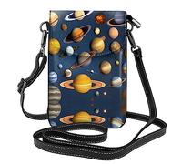 Solar System Planets mobile phone wallet with magnet snap closure, convenient for daily use, shopping or travel