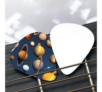 Solar System Planets Patterned guitar pick set - (thin/medium/thick), widely compatible with all kinds of stringed instruments,