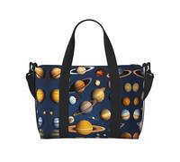 Solar System Planets Printed Travel Bag Large Gym Tote, Weekend & Business Trip Crossbody Shoulder Bag, Lightweight