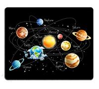 Solar System Planets Stars and Milky Way Galaxy Space Gaming Mouse Pad with The Sun Mercury Venus Earth Mars Jupiter Saturn Uranus Neptune Cosmos Nebula
