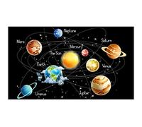 Solar System Planets Stars Canvas Painting on The Wall Canvas Posters and Prints Wall Art Picture for Room Home Decor 70x100cm Frameless