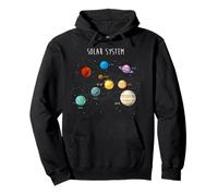 Solar System Planets T Shirt With Sun, Space and Science Pullover Hoodie
