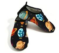 Solar System Planets Water Shoes for Women Men, Space Planet Quick-Dry Swim Shoes Lightweight Barefoot Aqua Socks for Beach Surfing Sports Pool Yoga Driving Running, L