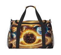 Solar System Planets Waterproof Weekender Bags Duffel Bag Large Carry On Hand Luggage Bags Foldable Tote Bag for Travel Sports Gym Dance
