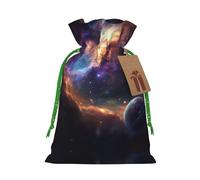 Solar System Print Drawstring Pouch For Gifts,Reusable Adorable Gift Bags,Perfect For Jewelry And More