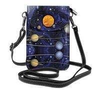 Solar System PU Leather Crossbody Phone Bag