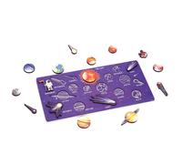 Solar System Puzzle, 11.42x5.91 Inch Toddlers Space Wooden Jigsaw Puzzle Solar Planets Montessori Toys for 3 4 5 6 Year Old Kids Childhood Games Gift for Boys Girls