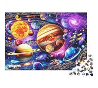 Solar System Puzzle for Adults 1000Pc Recyclable Space Planets Jigsaw Puzzles Interesting Family Game Props Fun Present for Holiday Blessings Gift 38x26cm/1000pcs