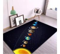 Solar System Room Carpet Space Planet Rug For Bedroom Anti-Slip Mat Bathroom Home Decor Play Crawling Floor Mat 60x90CM