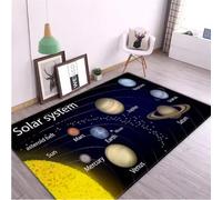 Solar System Room Carpet Space Planet Rug For Bedroom Anti-Slip Mat Bathroom Home Decor Play Crawling Floor Mat 60x90CM