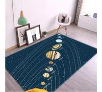 Solar System Room Carpet Space Planet Rug For Bedroom Anti-Slip Mat Bathroom Home Decor Play Crawling Floor Mat 60x90CM