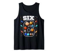 Solar System Space Plane 6yr 6th Birthday Six Year Old Boys Tank Top