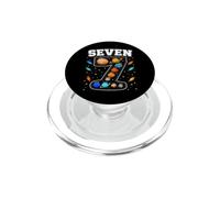 Solar System Space Plane 7yr 7th Birthday Seven Year Old Boy PopSockets PopGrip for MagSafe