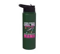 Solar System Space Some People Call Me Astrophysicist Mama Stainless Steel Insulated Water Bottle