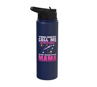 Solar System Space Some People Call Me Astrophysicist Mama Stainless Steel Insulated Water Bottle