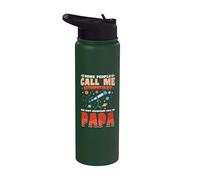 Solar System Space Some People Call Me Astrophysicist Papa Stainless Steel Insulated Water Bottle