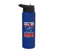 Solar System Space Some People Call Me Astrophysicist Papa Stainless Steel Insulated Water Bottle