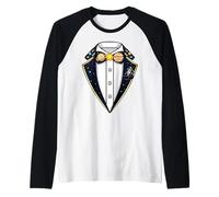 Solar System Space Themed Tuxedo Raglan Baseball Tee