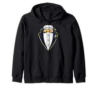 Solar System Space Themed Tuxedo Zip Hoodie