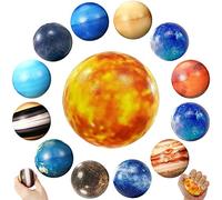 Solar System Stress Balls for Kids, 13 Pcs Planet Toys Solar System Fidget Toy Stress Relief Ball Toys Outer Space Toys for Kids