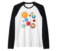 Solar System - Sun & Planets Outer Space Astronomy Kids Gift Raglan Baseball Tee