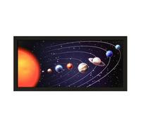 Solar System Wall Art Print, Framed Space Poster for Star Gazers