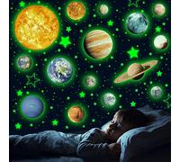 Solar System Wall Decals Glow in The Dark Stars 780 PCS, Glowing Planets Stickers for Ceiling, Nursery Wall Stickers for Bedroom, Kids Room Decorations (Green)