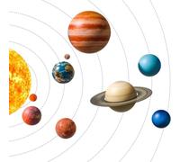 Solar System Wall Stickers, 2 Sheets Universe Planets in The Space Galaxy DIY Home Wall Decals for Kids Baby Bedroom Living Room Nursery Decoration