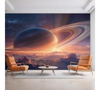 Solar System Wallpaper for Living Room, Niverse Space Planet Wall Mural for Bedroom 200x140 cm, Non-Woven Photo Wallpaper, Home Decor D&O62