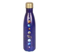 Something Different Solar System Metal Water Bottle (One Size) (Blue/Gold)