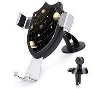Solar System with the Sun Earth Mars Mercury Jupiter Saturn Uranus Car Phone Mount Stand, Hands Free Cell Mobile Phone Holder, Non-Slip Ultra Stable Universal Fit Automobile Clamp Cradle