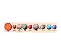 Solar System Wooden Puzzle for Toddlers Educational Space Toy Montessori Preschool Learning Activity Early Development Kids Toy (H, One Size)