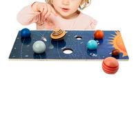 Solar System Wooden Puzzle Toys Kids Planets Educational Toy