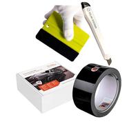 Solar Systems 3M WRAP 2080 Self-Adhesive Film - Demoldering Tape + Squeegee and Knife - Car Tuning - Glossy Black 5 cm x 5 m