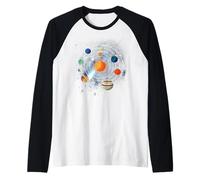 Solar Systems Planets Orbit Educational Astrology Raglan Baseball Tee