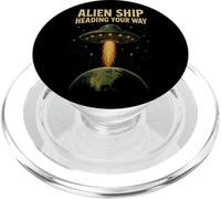 Solar Systems Tees Space Aliens Ship Heading Your Way PopSockets PopGrip for MagSafe