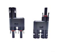 Solar T Branch Connector Coupler Combiner Splitter for Photovoltaic System 1500V Rated Voltage Supports 30A to 50A Current for Solar Cable Connections (1500V 30A)