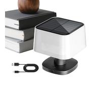 Solar Table Lamp - 3 Mode Telescopic LED, Rechargeable Cordless Light | Retractable Camping Lantern | Outdoor Patio Garden Nightlight, Portable USB Reading Lamp, Waterproof Balcony Porch Decor