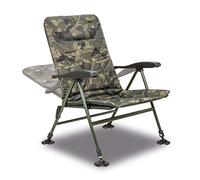 Solar Tackle Camo Reclining Carp Fishing Chair with Arms, Adjustable Legs with Solar Mud Feet and Seven-Point Arm Rest, Padded Lightweight Camping Chair, Premium Camping and Fishing Accessories