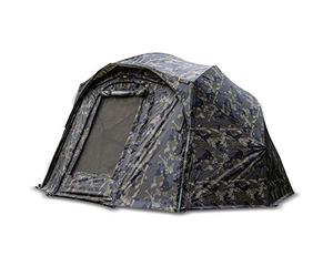 Solar Tackle Undercover Camouflage Camo Brolly System, Perfect for Shelter Fishing, Outdoors, Mozzi Mosquito Mesh, Roll-Back Sides, Water Resistant, Includes Storm Poles