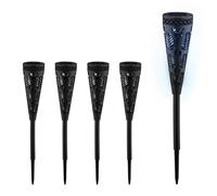 Solar torches energy-efficient pathway lights flickering light black lightweight