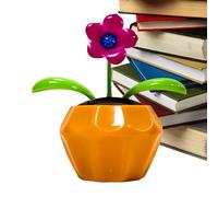 Solar Toys | Solar Powered Swinging Flower Car Figurines,Car Interior Accessories, Home Decoration for Patio Window Sill Courtyard Bedroom Living Room Indoor