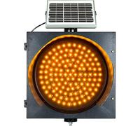 Solar Traffic Lights, LED Yellow Warning Light for Intersections and Roads, Long-Lasting and Maintenance-Free Design, Flashing Function for Enhanced Safety