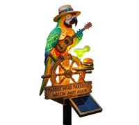 Solar Tropical Parrots Garden Stake Light Auto On/Off LED Outdoor Decor