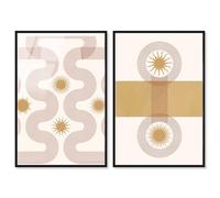 Solar Twice & Place for the Sunstars Framed Acrylic Print Studio Wall Decor Set by Art Remedy, Black Frame, 10 x 15