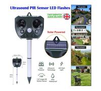 Solar Ultrasonic Garden Deterrent Repeller Animal Bird Cat Scarer Pest
