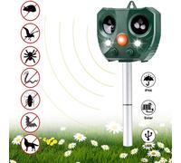 Solar Ultrasonic Garden Deterrent Repeller Animal Bird Scarer Pest